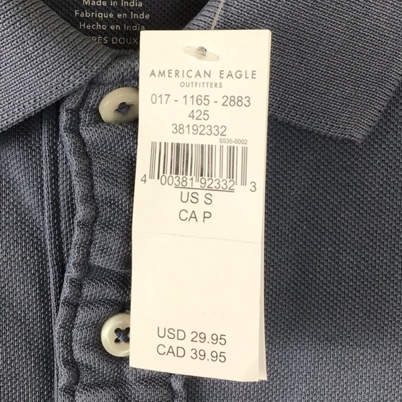 American Eagle Super Soft Polo Shirt Y2K NWT - Picture 4 of 7